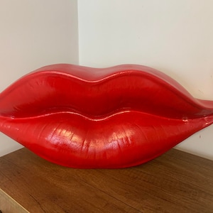 Red Lips home decoration object wall art decor, Funny Pop art home decor, Home decor, Gift for women, gift for homeowner, gift for her