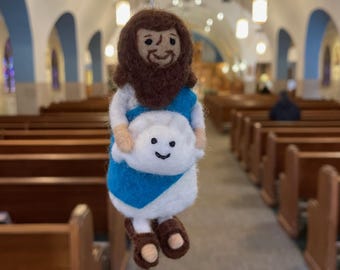 Jesus Holding a Pierogi Ornament