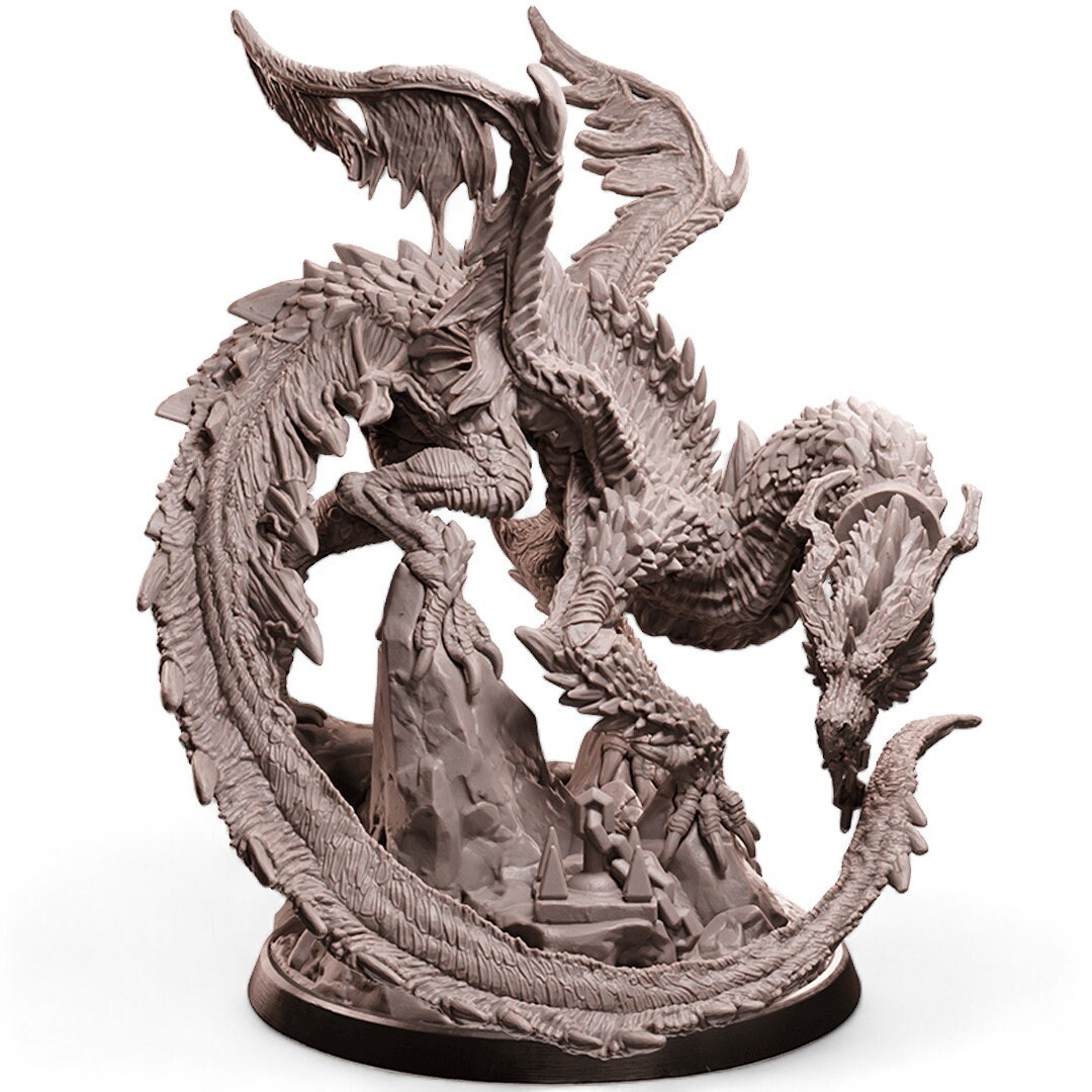 Cave Dragon Statue, Fantasy Figure, Dnd Miniature / Fantasy Boss ...