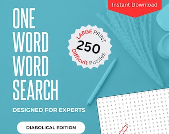 Difficult Word Search Puzzles - Diabolical Edition - 160+ Large Print Printable Puzzles