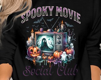 Halloween-tema, läskig film, social klubb, spöke, pumpa, retro-skräck, presentidé, Halloween-kostym
