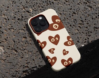 Rött hjärtformat telefonskal, hjärtformat telefonskal, kärleksfullt telefonskal, present till alla hjärtans dag, telefonskal för iPhone 16 15 14 13 12 11 Pro Max