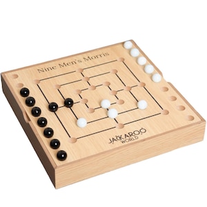 Nine Men's Morris Board Game: Ancient Rome Marble Game (Oak)