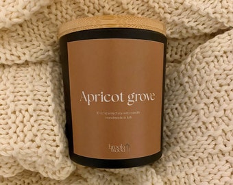 Apricot Grove Soy Wax Candle: Floral Citrus Scent, 50+ Hour Burn