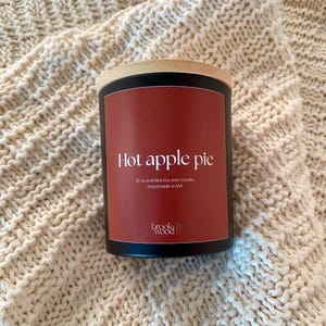 Heiße Apfelkuchen Kerze, 100% Sojawachs Kerze, gemütliche Herbstkerze, Lehrer Weihnachtsgeschenk, Weihnachtsgeschenke, Gastgeschenke, handgemacht, Geschenk unter 20