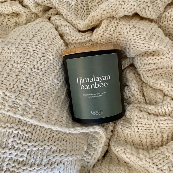 Himalayan Bamboo Soy Wax Candle, Aromatherapy Candle, Relaxing Spa Scent, Gift For Her, Housewarming Gift, Mother's Day Gift, Spring Summer