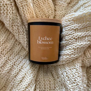 Lychee Blossom Sojawachskerze, weißer Lotus, feminin, Lehrer Geschenk, Geburtstagsgeschenk, Floral fruchtiger Duft, Geschenk für Sie, Urlaub
