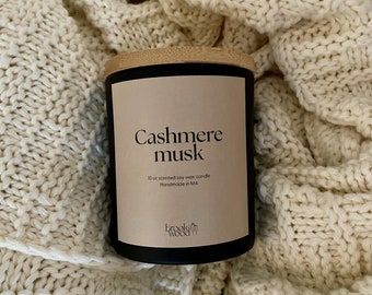 Cashmere Musk 100% Soy Wax Candle, Gift For Him, Hand Poured Candle Gift, Cozy Fall Scent, Teacher Gift, Saffron, Housewarming, Living Room
