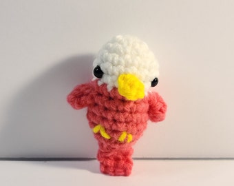 Handmade Amigurumi Mini Pink Bird Stuffed Animal