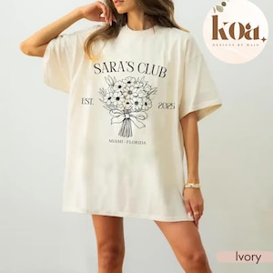 Custom Floral Bachelorette Party Shirt,  Flower Garden Party Bachelorette Shirt, Wildflower Bachelorette Gifts, Wedding Gift for Her