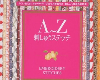 Livre japonais / Points de broderie de A à Z (format PDF)