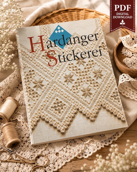 Hardanger Stickerei PDF | Japanese Hardanger Embroidery Book | Vintage Needlework Patterns | Instant Digital Download