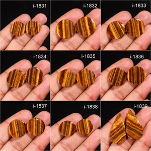 Top Quality Natural Multi Tiger Eye Cabochon - Smooth Polished Flat Back Cabochon- Beautiful Multi Tiger Crystal for making jewelry