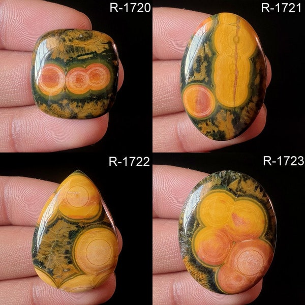 Rare Quality Natural Ocean Jasper Cabochon - Smooth Polished Flat Back Cabochon- AAA+ Quality Ocean Jasper Crystal for jewelry