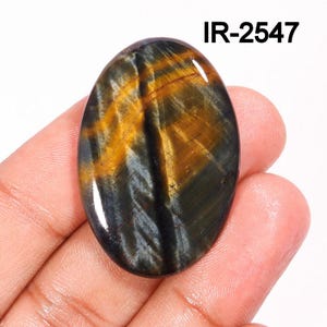 Rare Quality Natural Multi Tiger Eye Cabochon - Smooth Polished Flat Back Cabochon- Beautiful Multi Tiger Crystal for making jewelry