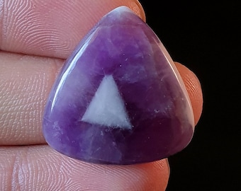 Natural Rare Chevron Amethyst Gemstone - Loose  Chevron Amethyst Cabochon- Smooth Polished Cab for making jewelry 26x25x6mm 33Carat