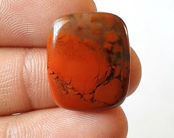 Natural Rare Poppy Jasper Cabochon - Smooth Polished Cabochon- Poppy Jasper Crystal for jewelry 21x17x5mm. 17Carat