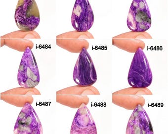 Rare Purple Charoite Gemstone Cabochon, Loose Stone, Jewelry Making Supply