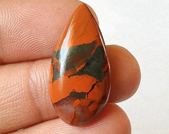 Natural Charming  Poppy Jasper Cabochon - Smooth Polished Cabochon- Poppy Jasper Crystal for jewelry 27x14x5mm. 14Carat