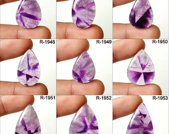 Natural Trapiche Amethyst Gemstone, Mix Shape Unique Star Chevron Amethyst Cabochon, Crystal Star Amethyst For Jewelry Making Supply