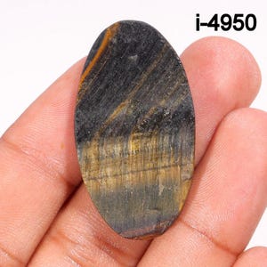 Natural Tiger Eye Cabochon - druzy Tiger eye Unpolished Flat Back Cabochon- Beautiful Multi Tiger Crystal for making pendant jewelry