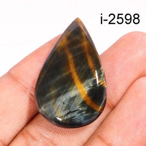 Rare Quality Natural Multi Tiger Eye Cabochon - Smooth Polished Flat Back Cabochon- Beautiful Multi Tiger Crystal for making jewelry