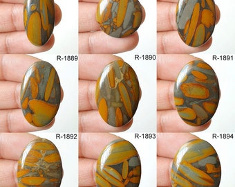 Rare Quality Natural Bamboo Jasper Cabochon - Smooth Polished Flat Back Cabochon - Beautiful Bamboo Jasper Crystal for jewelry Make Pendant