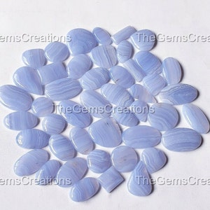Blaue Spitze Achat Cabochons Lot - lose polierte blaue Spitze Achat Stein Cabochons - blaue Spitze Achat Cabochon zur Herstellung von Schmuck