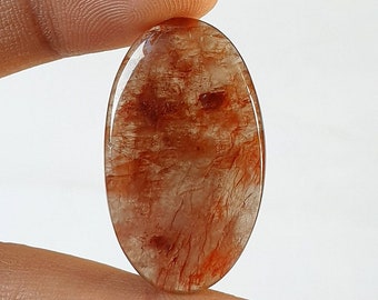 Natural Pretty Cherry Quartz Cabochon - Smooth Polished Cabochon- Cherry Quartz Crystal for jewelry 35x20x5mm 34Ct
