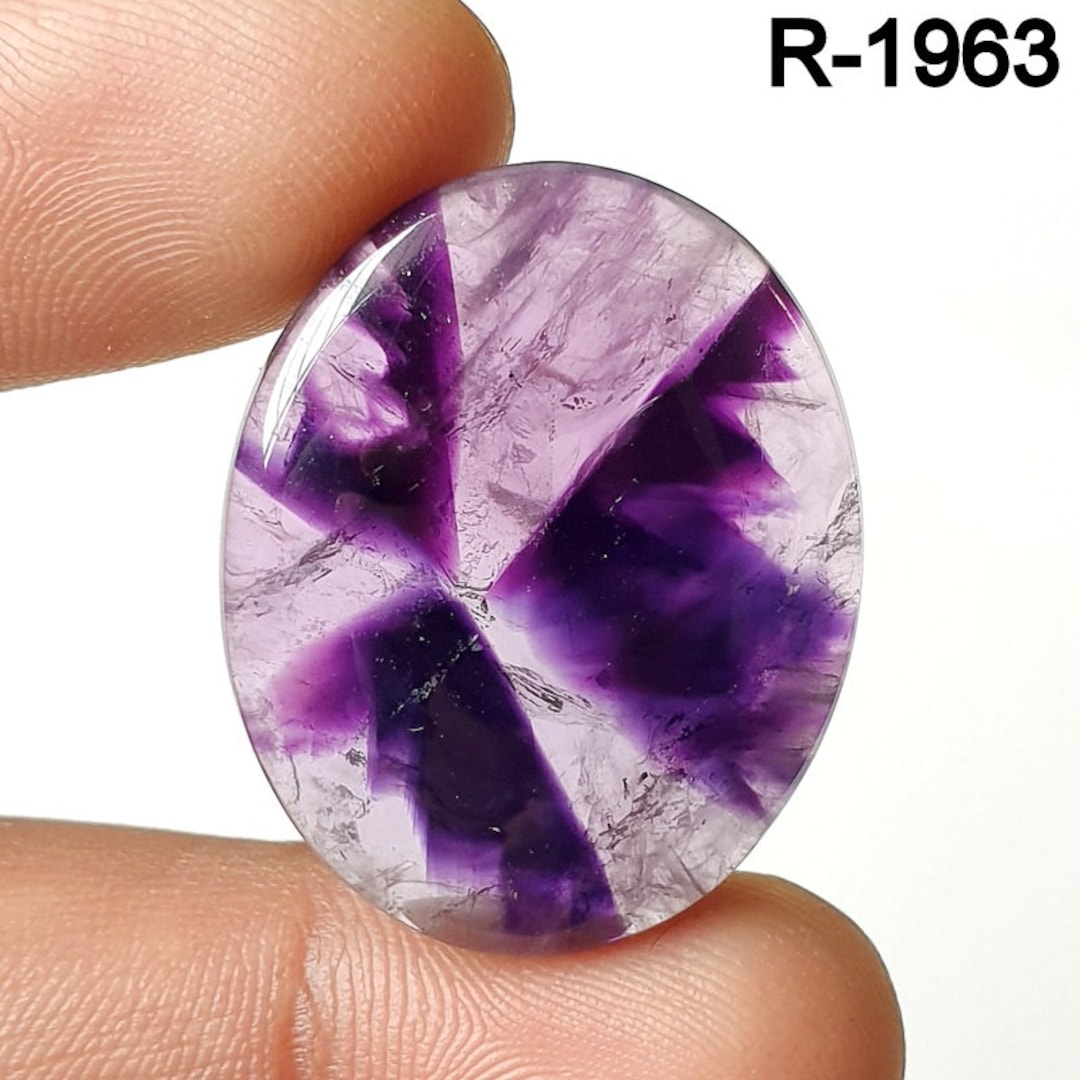 Trapiche Amethyst Gemstone, Unique Star Cabochon, Jewelry Making