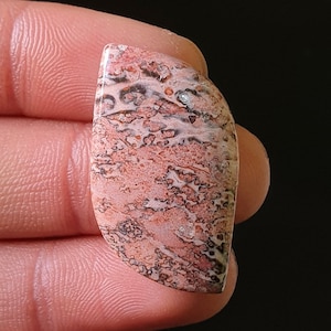 100% natürliche Leopardenhaut Jaspis Cabochon - Glatte polierte Cabochon - Leoparden Haut Jaspis Kristall für Schmuck machen Anhänger 31x19x6mm. 28 Jh