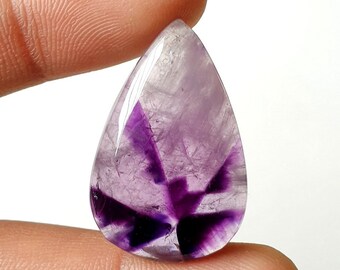 Magnifique Cabochon D'améthyste Trapiche Naturel - 31 Mm, 60 Carats - Pierre Précieuse Violette Non Traitée
