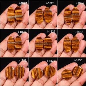 Top Quality Natural Multi Tiger Eye Cabochon - Smooth Polished Flat Back Cabochon- Beautiful Multi Tiger Crystal for making jewelry