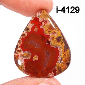 Natural Mexican Flame Agate Cabochons - Flame Agate Cabochon - Smooth Polished Cabochon- Flame Agate Crystal for Making jewelry Supply etc.