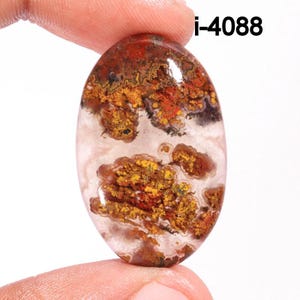 Natural Mexican Flame Agate Cabochons - Flame Agate Cabochon - Smooth Polished Cabochon- Flame Agate Crystal for Making jewelry Supply etc.