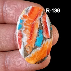 Elegant Quality Spiny Oyster Turquoise - Loose Oyster Cabochon - Smooth Polished Cabochon  - Spiny Oyster Turquoise Crystal for jewelry