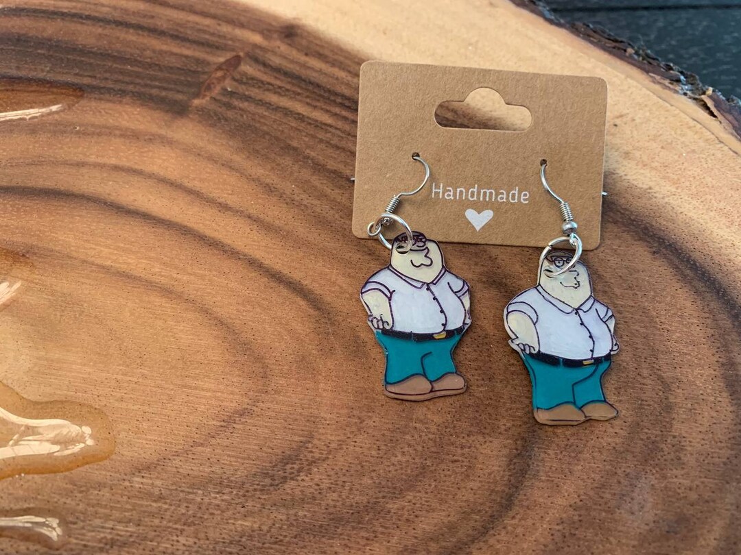 Peter Griffin Family Guy Shrinky Dink Dangle Earrings - Etsy