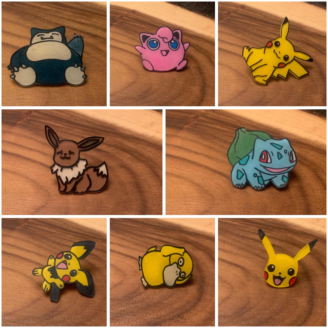 Pokemon Anime Shrinky Dink Pins - Etsy