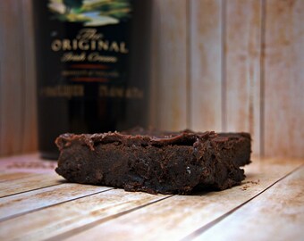 Baileys Brownie Recipe | Gourmet Brownie Recipes Gooey Chocolate Dessert Alcohol Brownies Fudgy Chewy Infused Alcaholic Desserts Recipe.