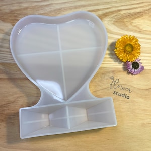 Heart Mold with Base (Large Size) I Resin Mold I Silicone Mold I Resin Frame