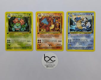 Charizard, Venusaur, Blastoise dei 1000 anni - Carte Pokemon personalizzate