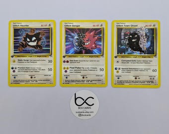 Glitch Haunter, Gengar, Town Ghost - Carte Pokemon personalizzate