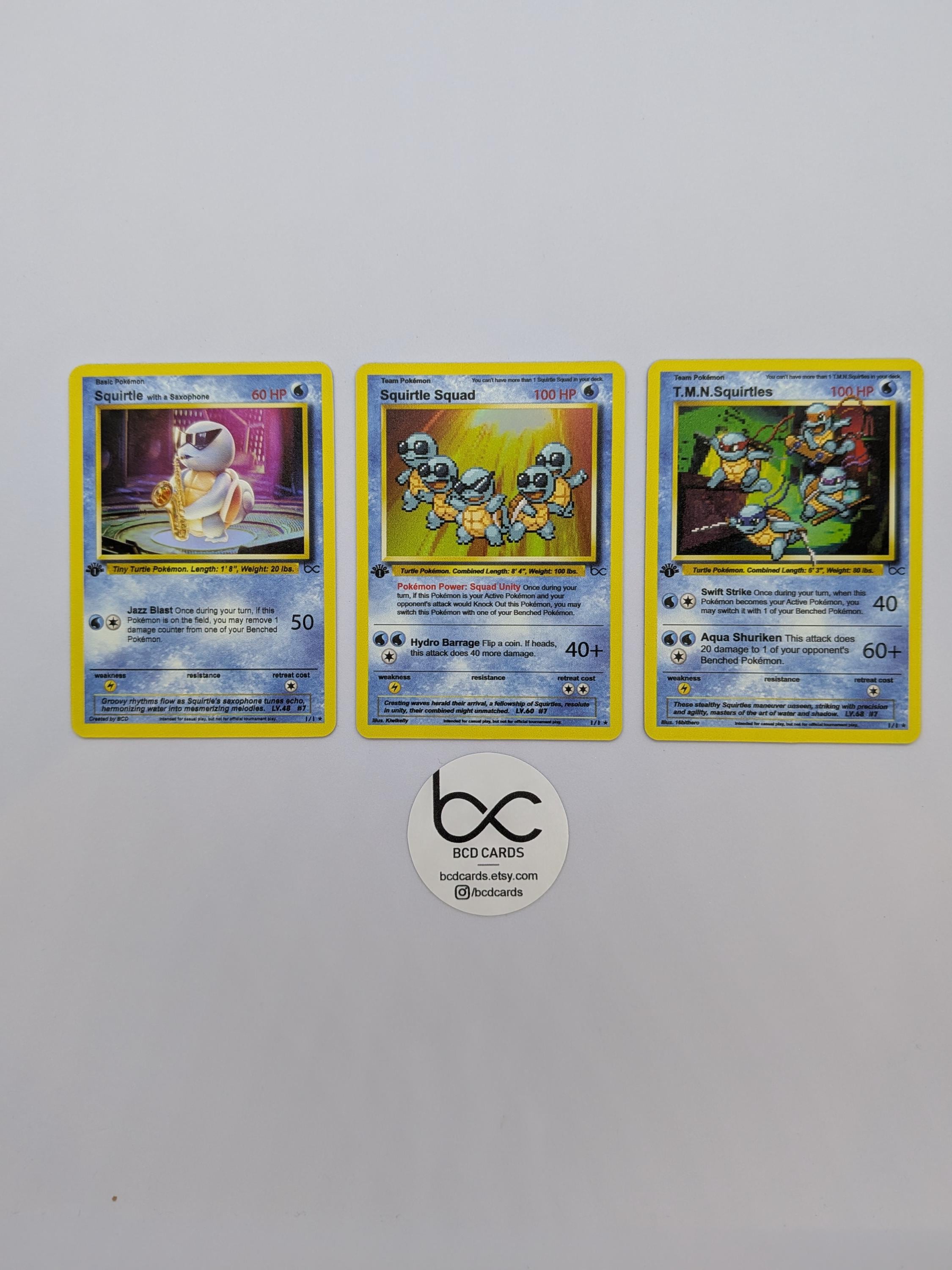 Squirtle Saxophone, TMNT Squirtles, Squirtle Squad - Custom