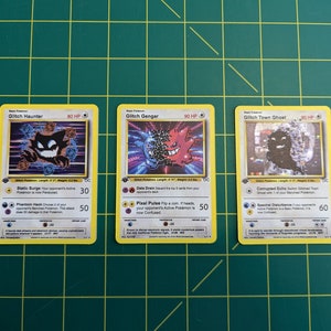 Glitch Haunter, Gengar, Town Ghost - Carte Pokemon personalizzate
