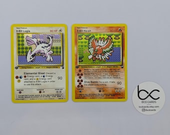 Lugia e Ho-Oh 8-Bit - Carta Pokemon personalizzata