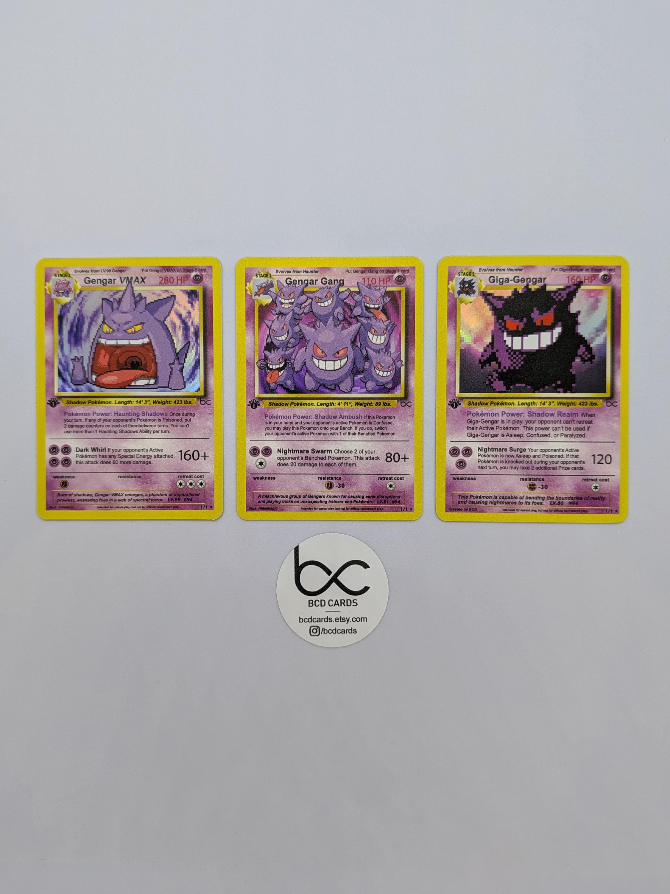 Custom Pokmon Card Gengar Custom Made Pokemon Card - Gengar PTL594, Full Art Holo, Lightly Played Condition Custom Pokmon Card Gengar Custom Made Pokemon Card - Gengar PTL594, Full Art Holo, Lightly Played Condition
