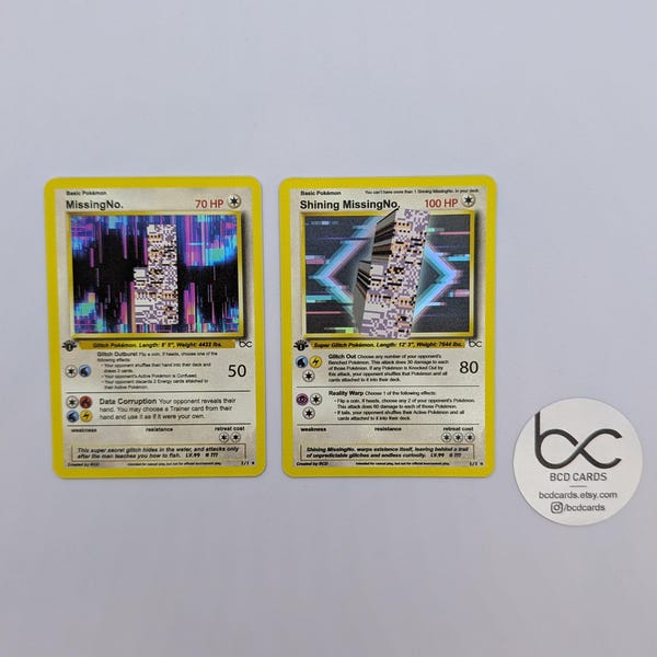 MissingNo. & Shining MissingNo. - Personalisierte Pokemon Karte
