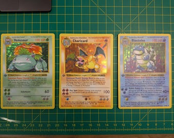 Charizard gigante, Venusaur, Blastoise - Carte Pokemon personalizzate