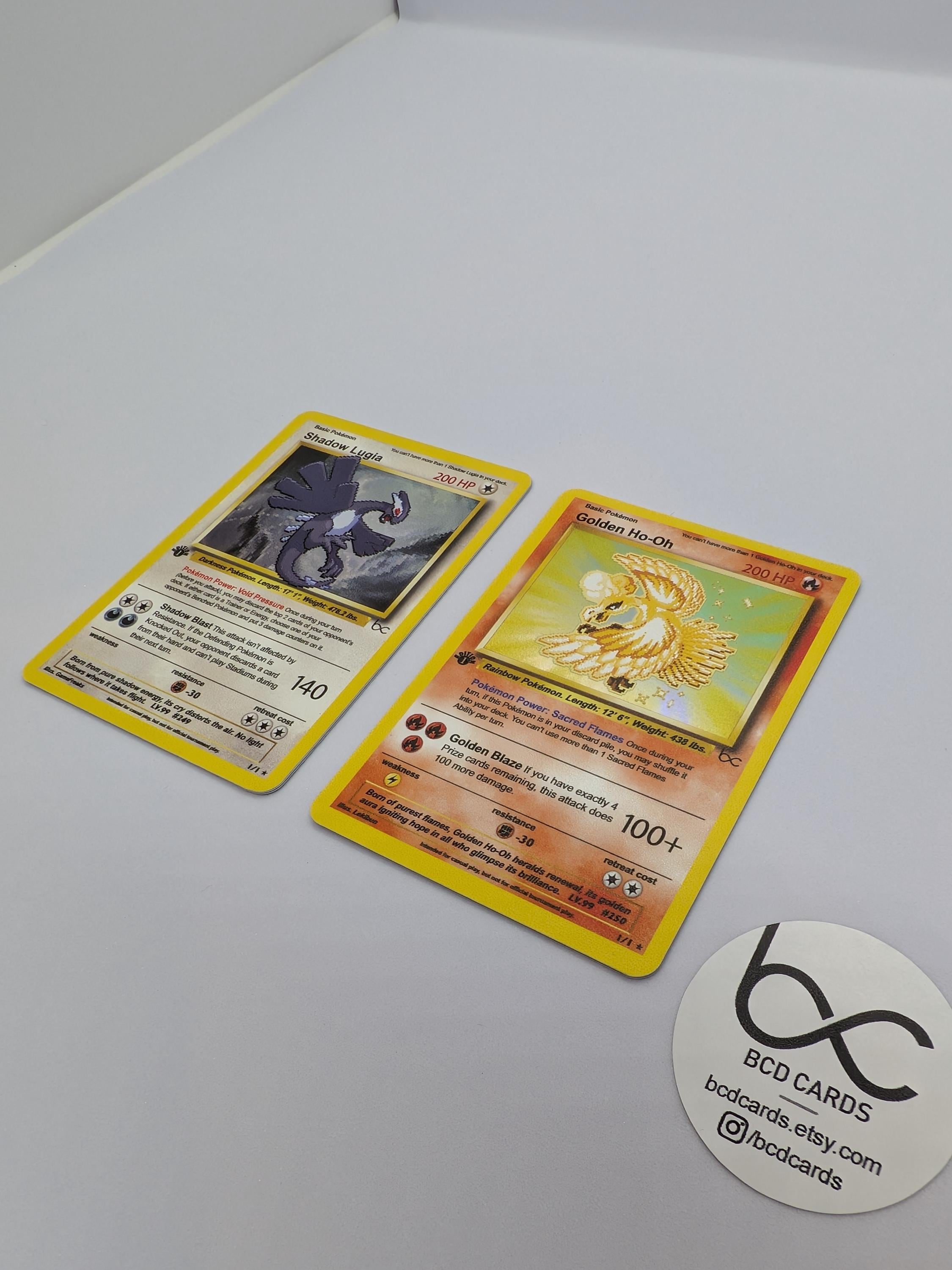 Shadow Lugia & Golden Ho-oh - Custom Pokemon Card - Etsy