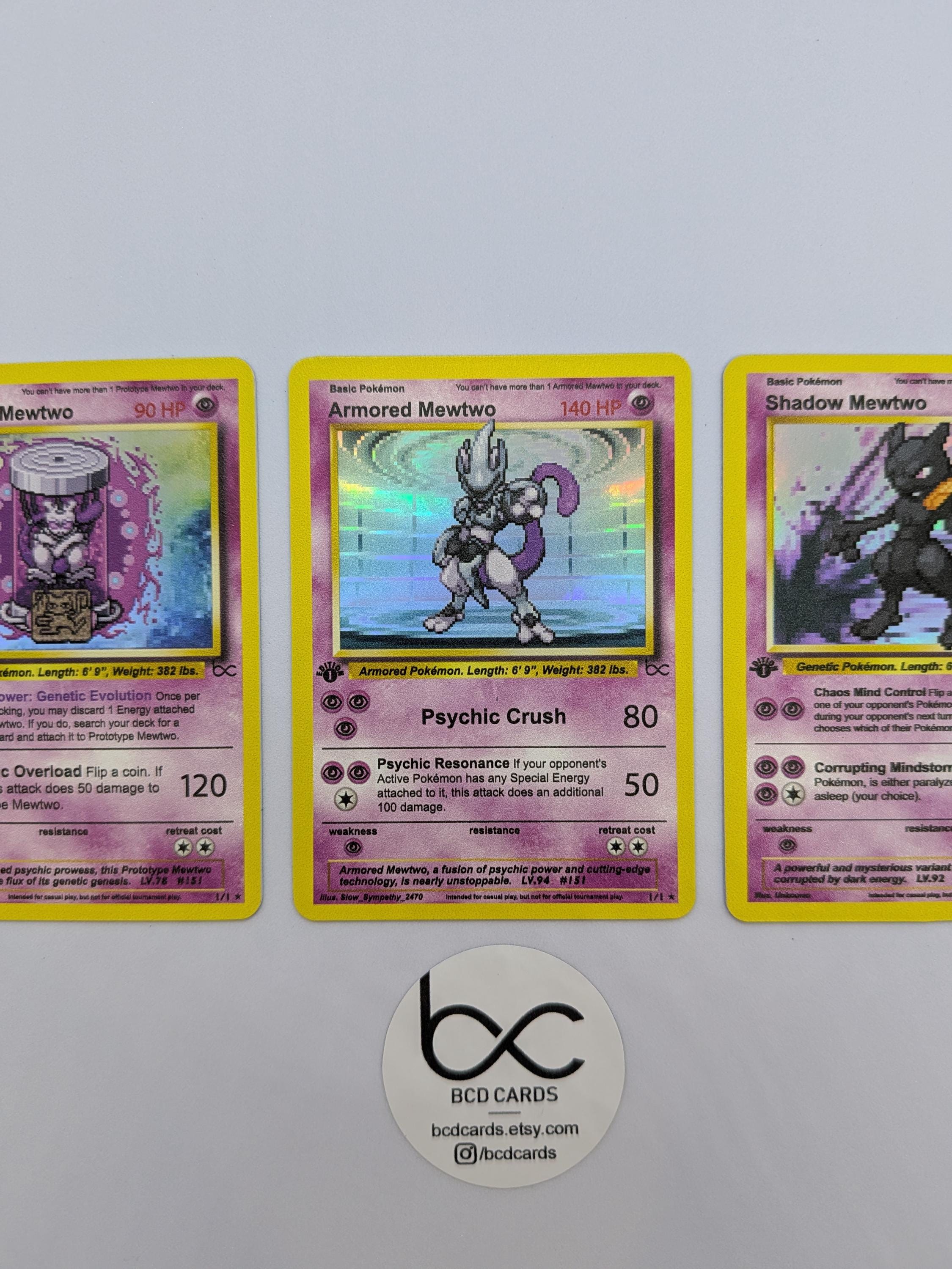 Mewtwo Variations - Custom Pokemon Card - Etsy